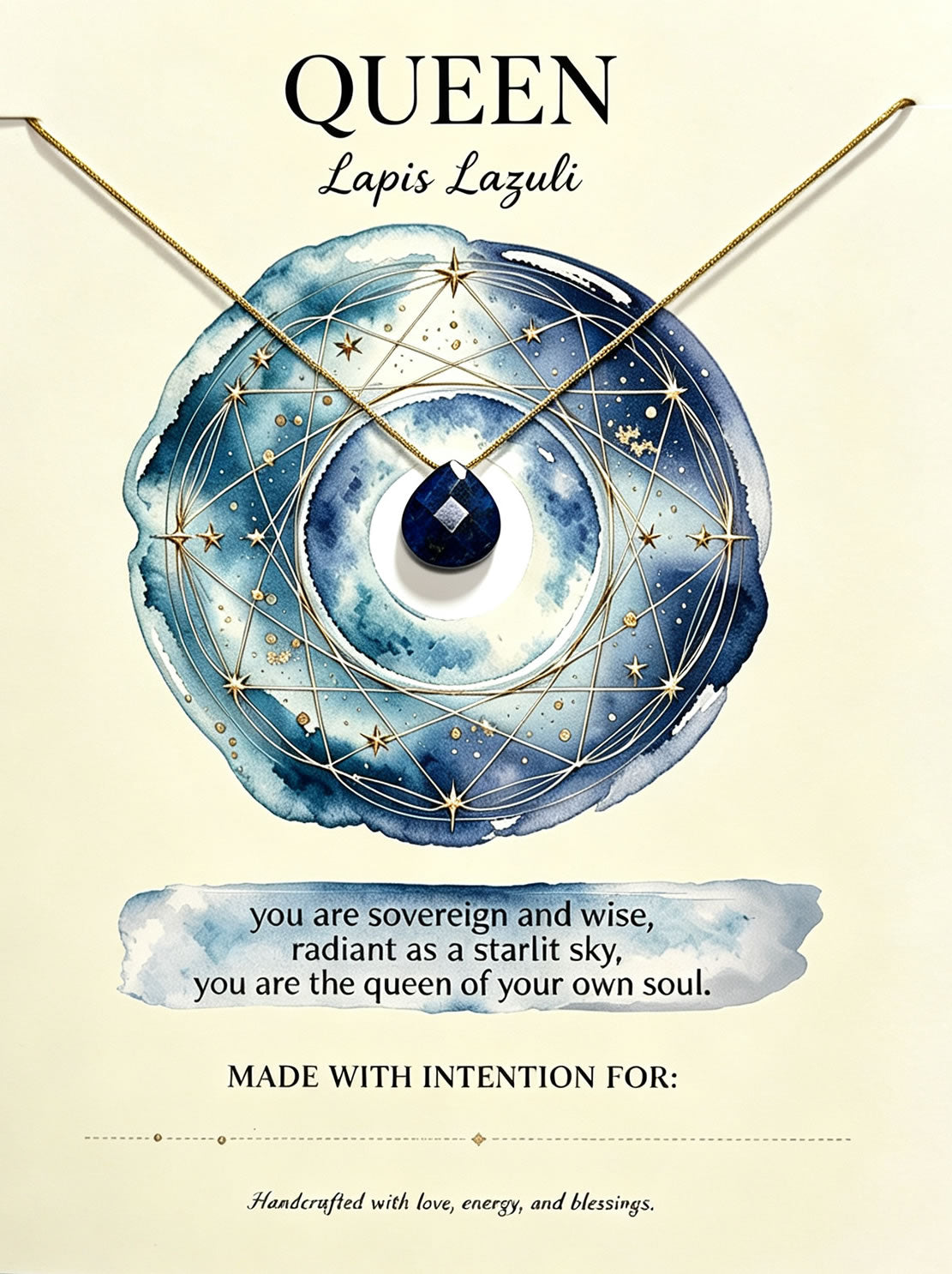 Opulent Lapis Lazuli Elegant Necklace for Queen