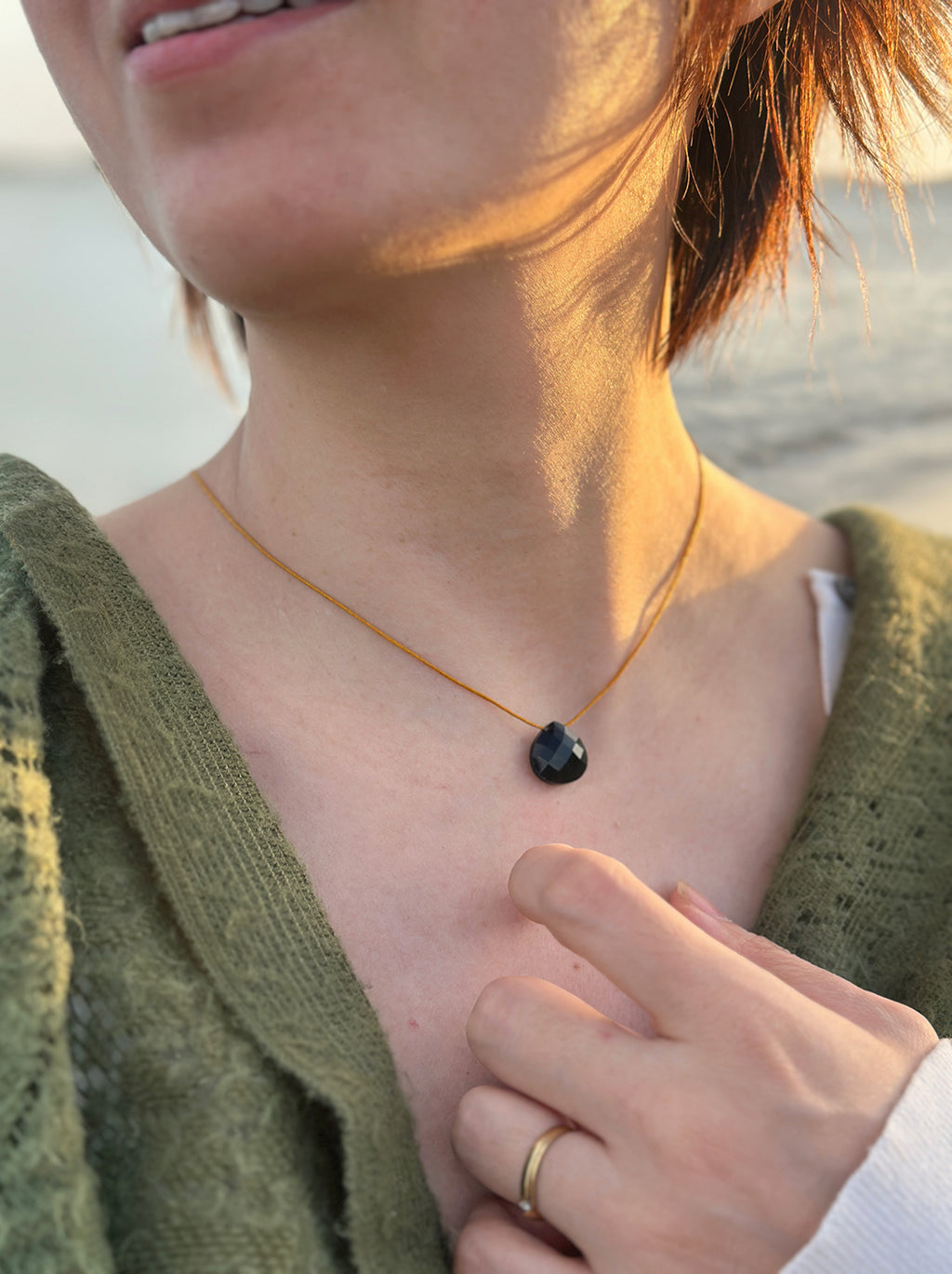 Black Onyx Soul-Lit Necklace For Stress Relief