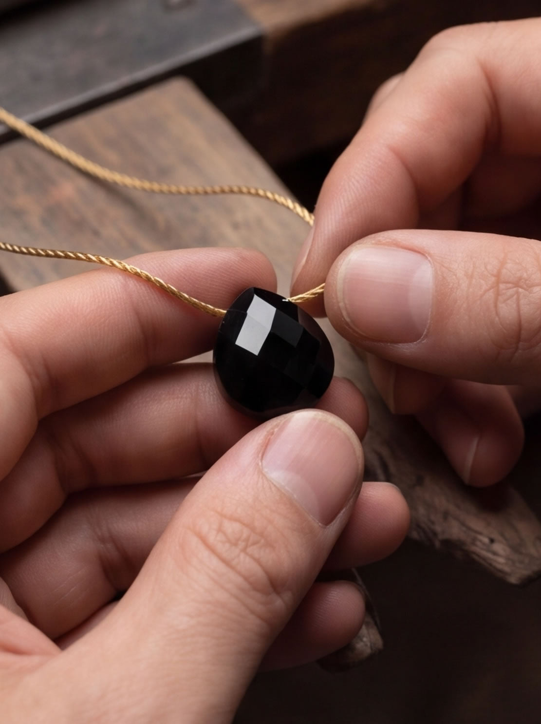 Black Onyx Soul-Lit Necklace For Stress Relief