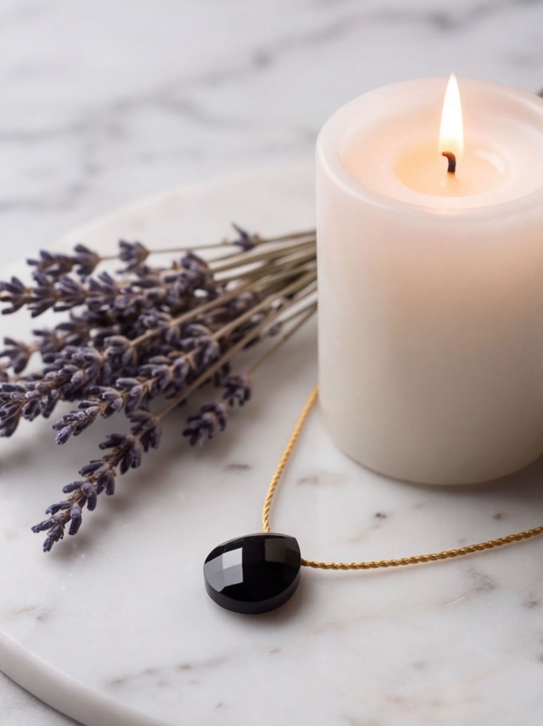 Black Onyx Soul-Lit Necklace For Stress Relief