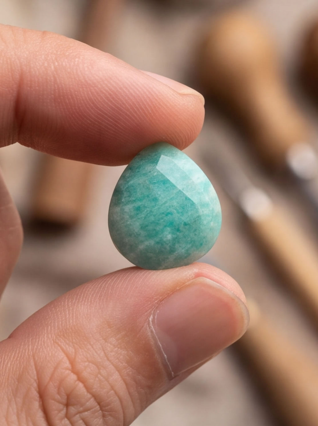 Amazonite Spirit Infused with Light Necklace for Calm Courage