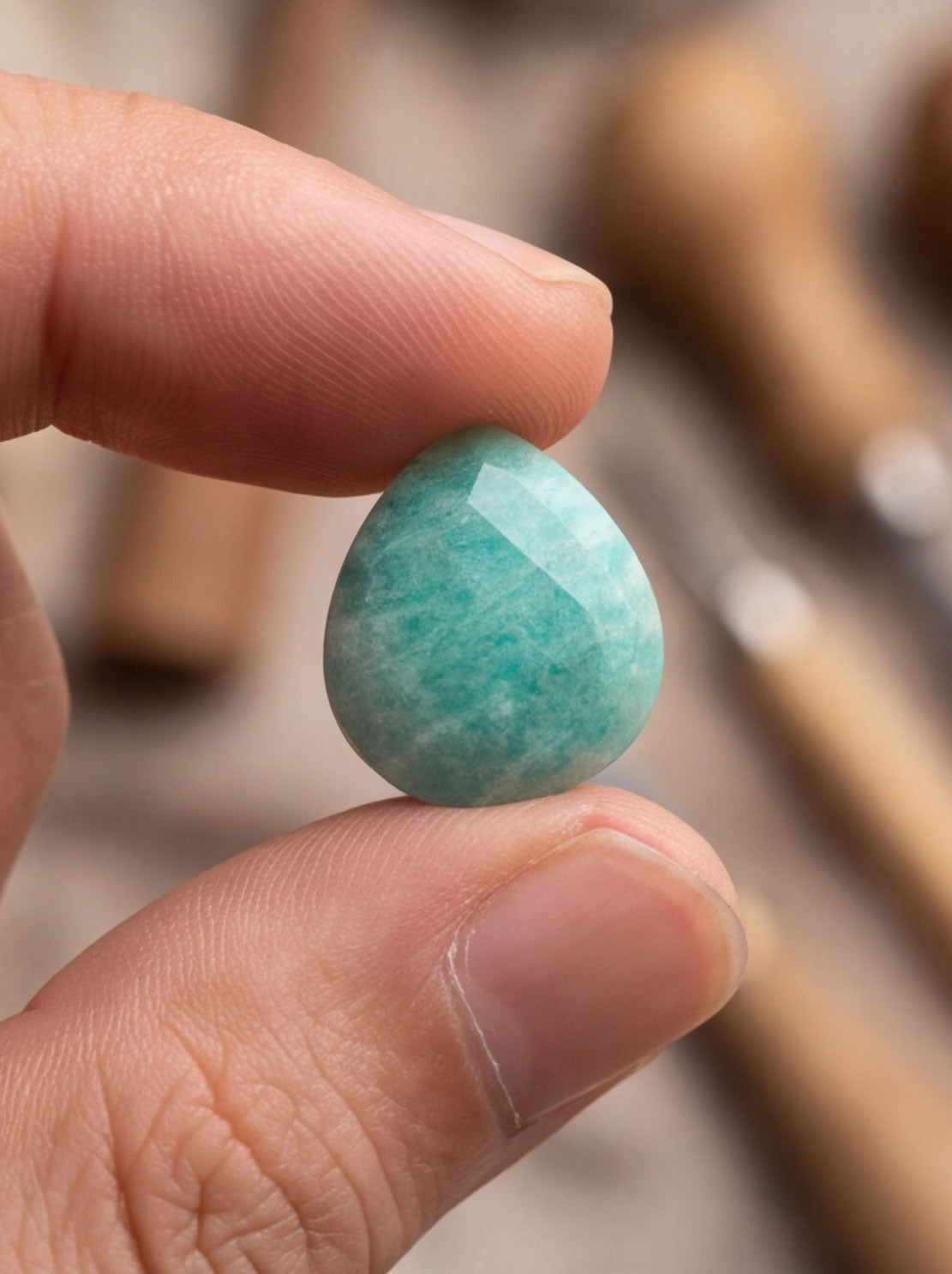 Amazonite Spirit Infused with Light Necklace for Calm Courage