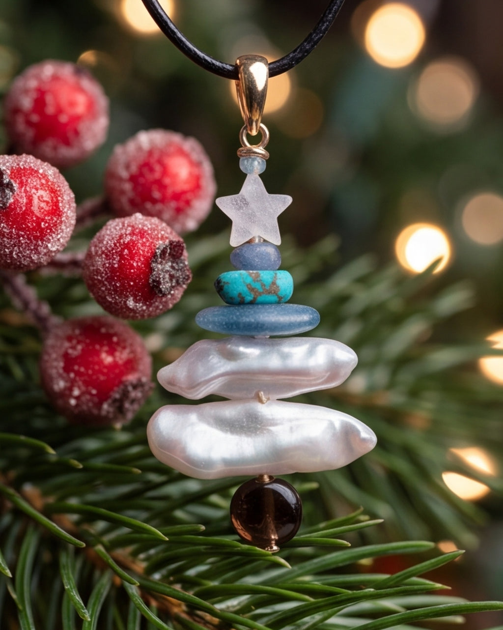 Lux Baroque Pearls Necklack For Christmas Greeting