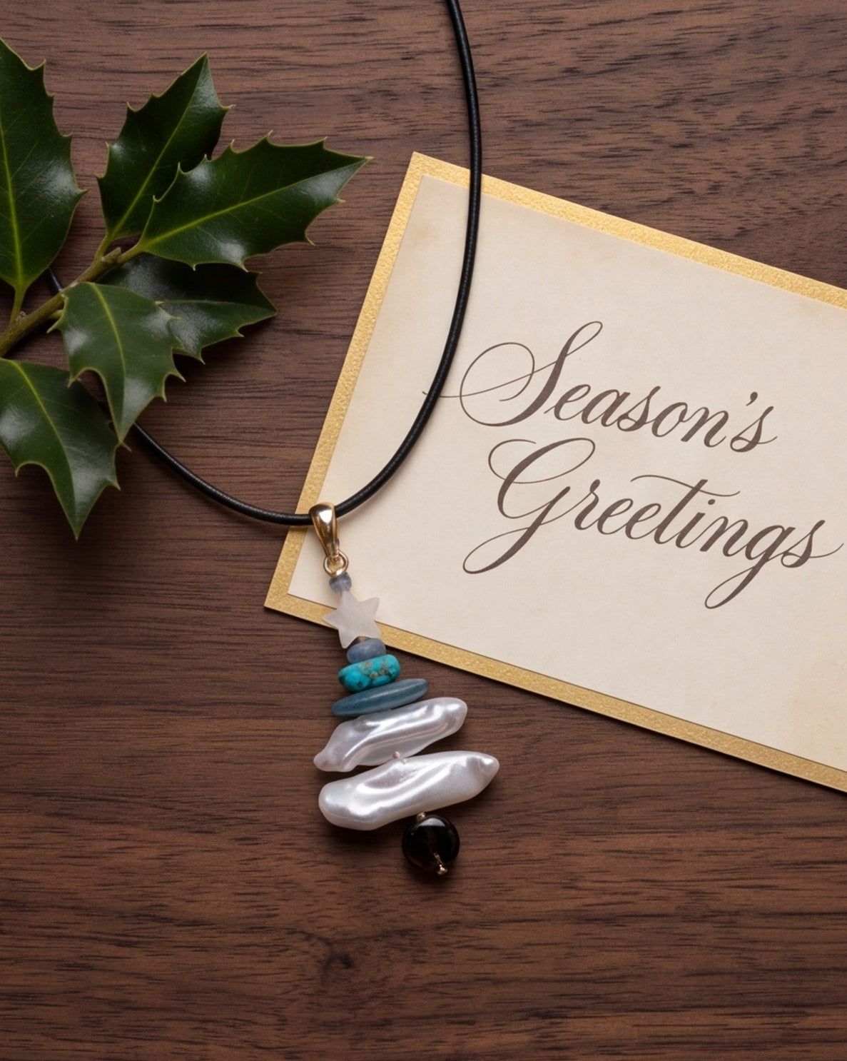 Lux Baroque Pearls Necklack For Christmas Greeting