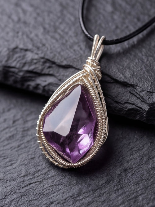 Amethyst Handcrafted Necklace For Fearless - Limited Edition