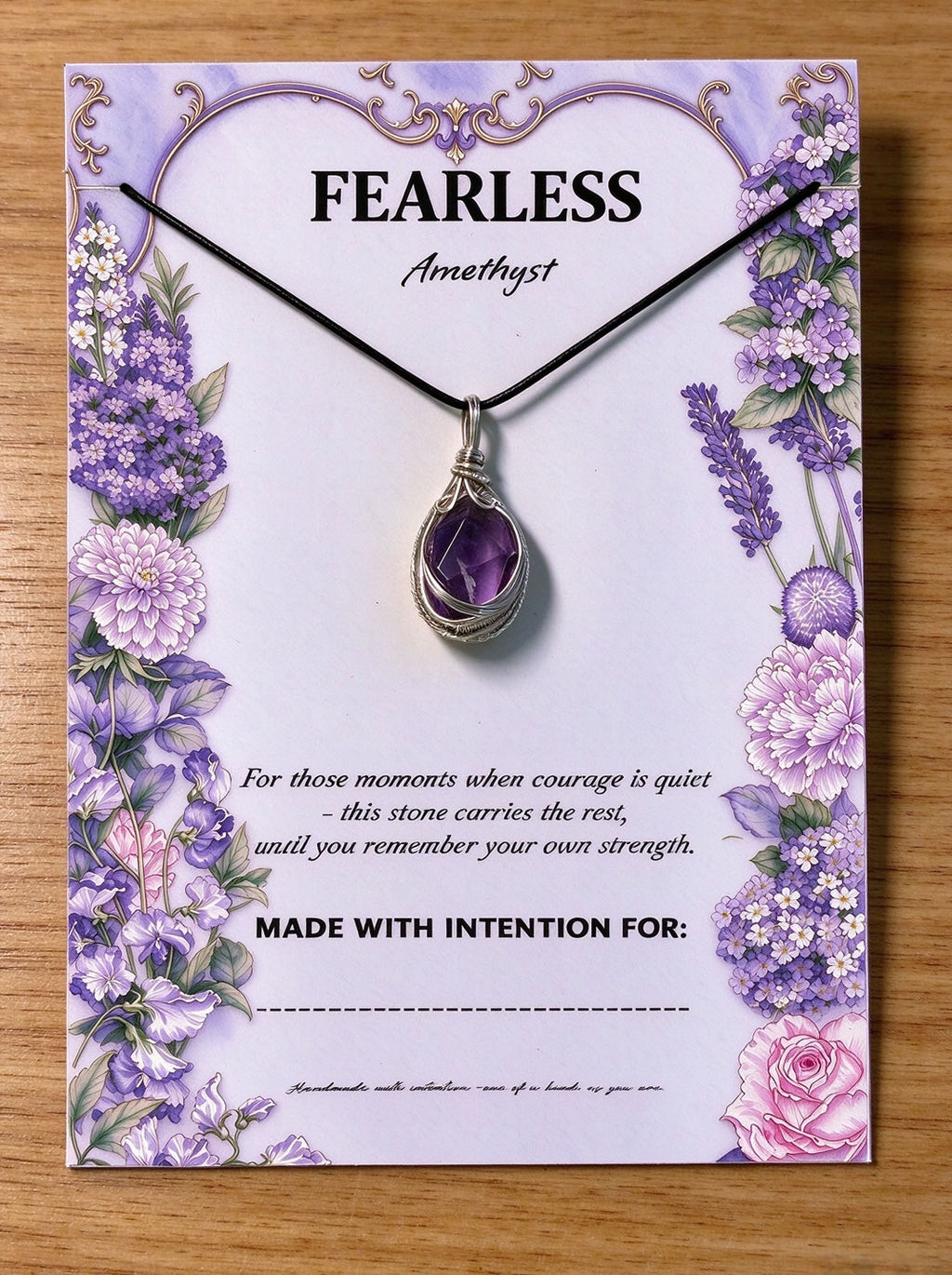 Amethyst Handcrafted Necklace For Fearless - Limited Edition