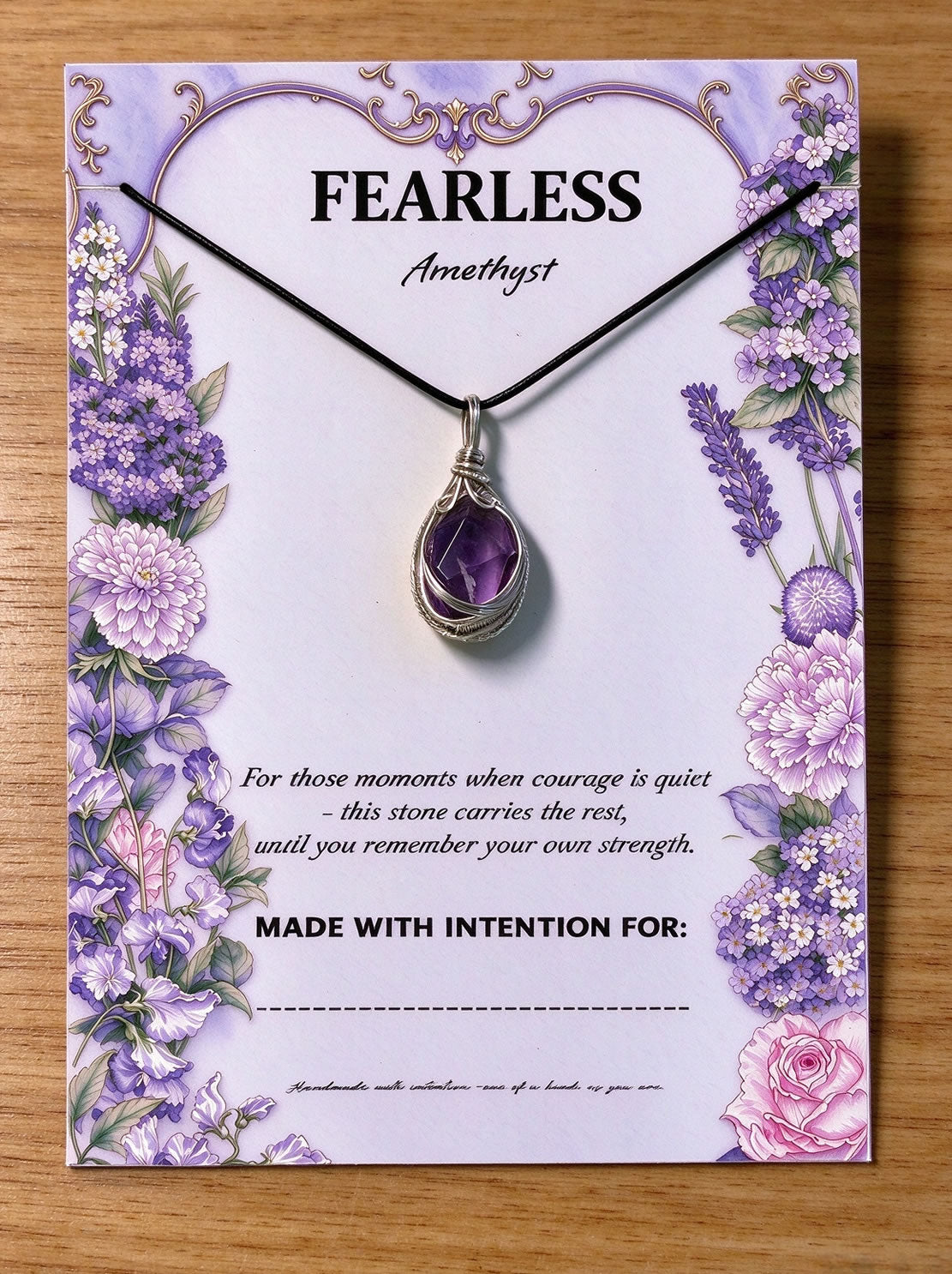Amethyst Handcrafted Necklace For Fearless - Limited Edition