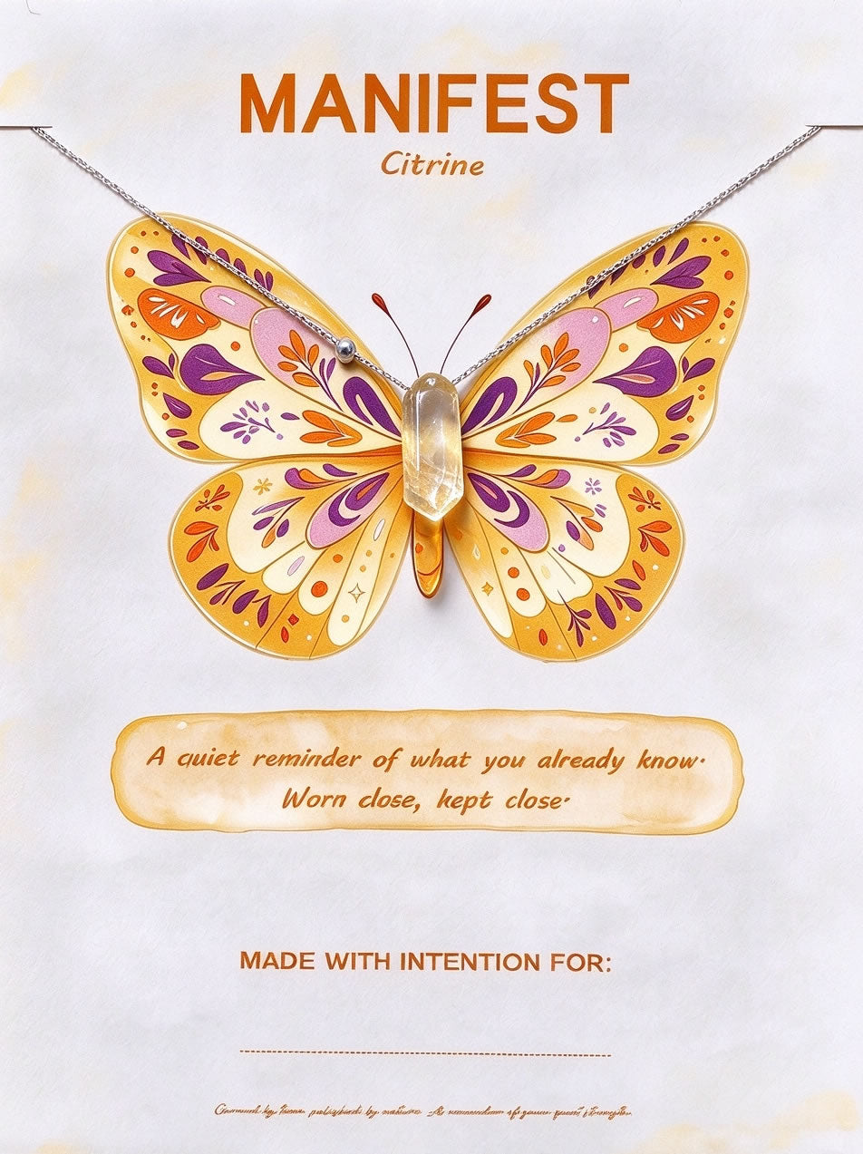 Refined Free-Form Citrine Manifestation Necklace