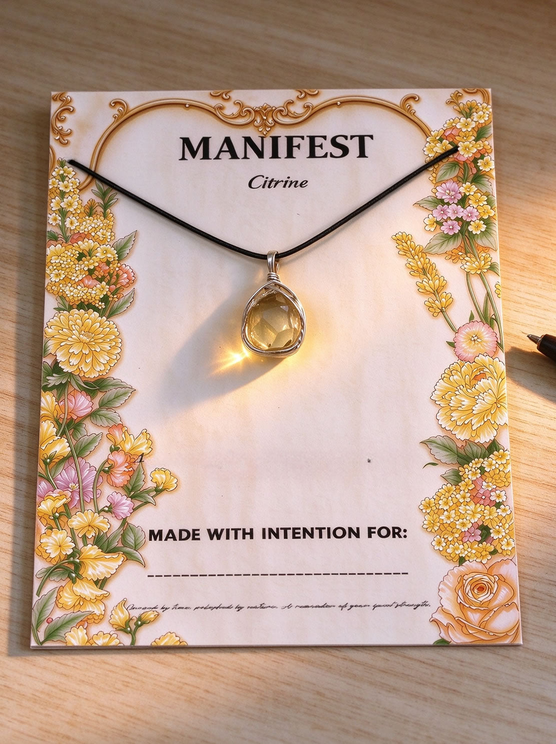 Citrine Handcrafted Lux Necklace For Manifest - Limited Edition
