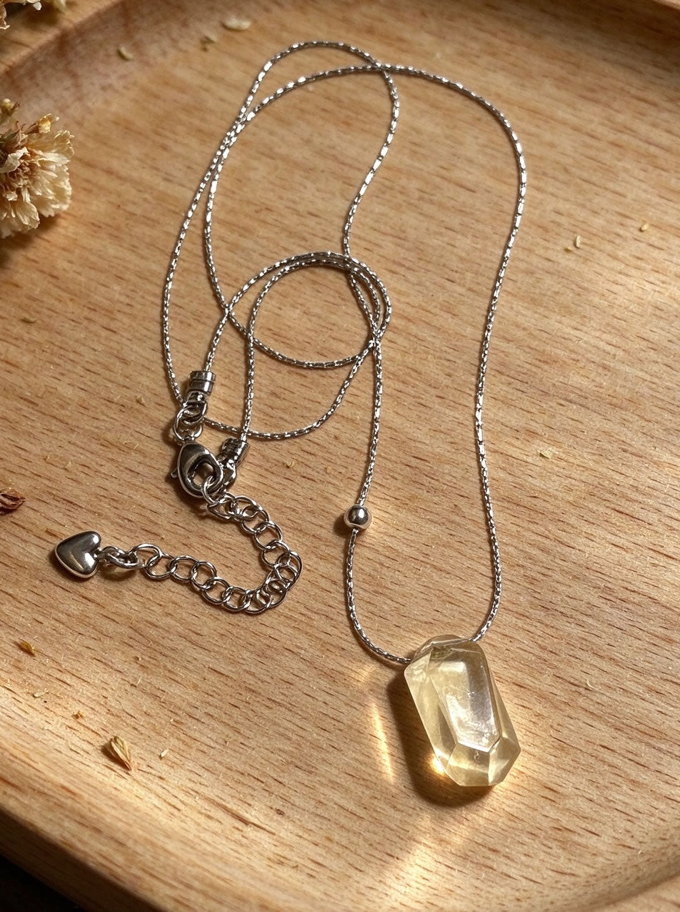 Refined Free-Form Citrine Manifestation Necklace