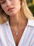 Natural Realm Pink Rose Quartz Necklace for Love's Reflection