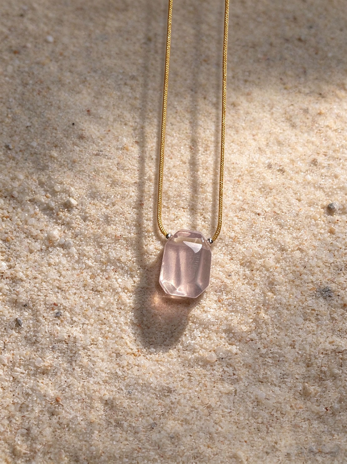 Natural Realm Pink Rose Quartz Necklace for Love's Reflection