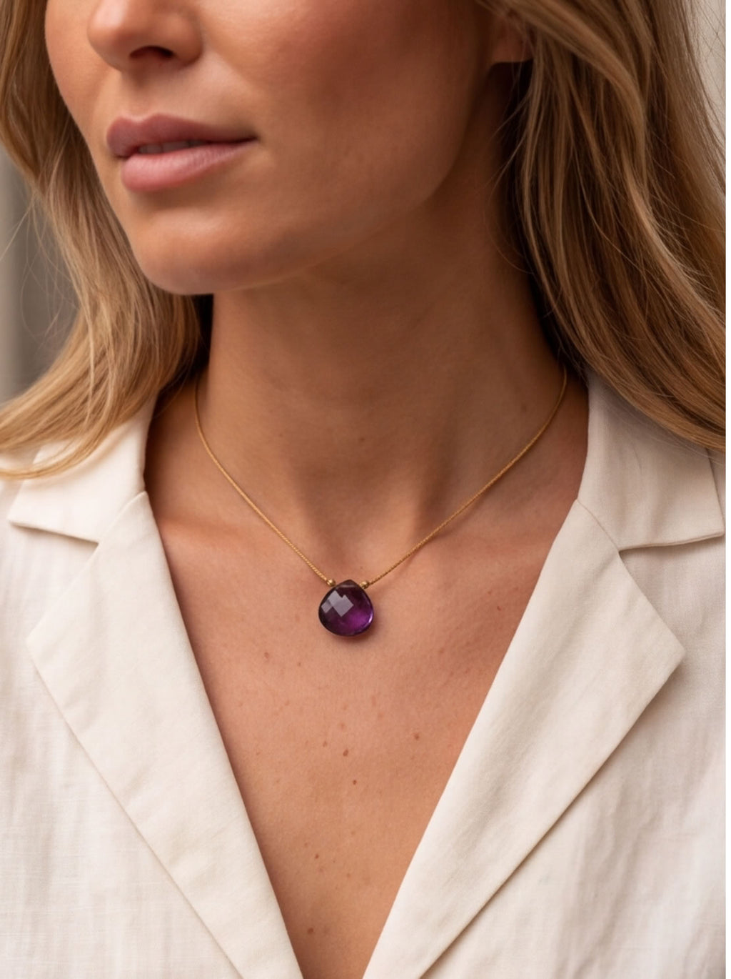 Amethyst Handcrafted Necklace For Fearless